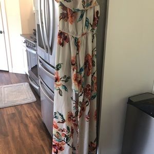 Rose flower romper dress